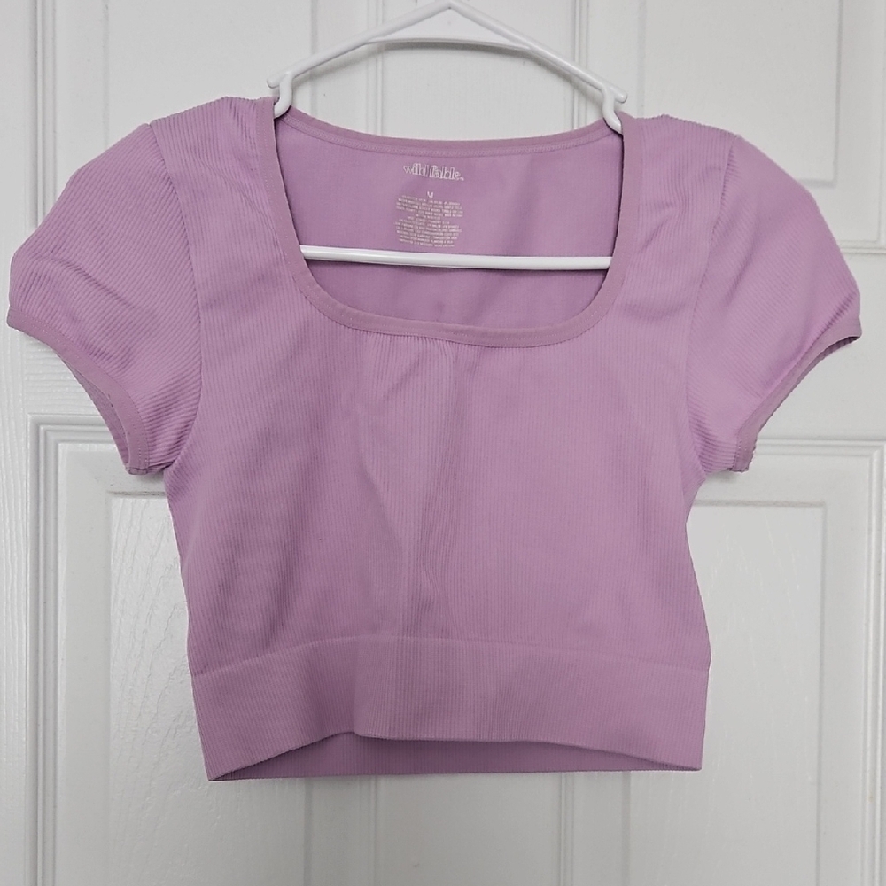 Wild Fable Lavender Ribbed Crop Top